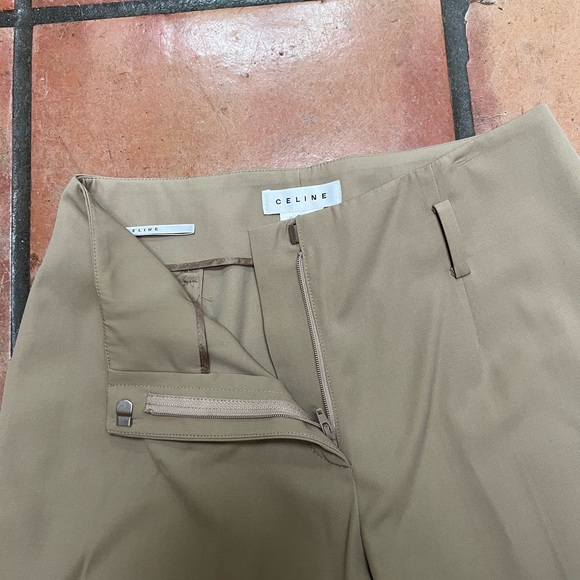 Celine Vintage Wide Leg Tan Trousers - Picture 10 of 12